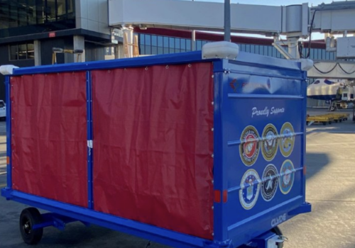 Military Tribute Airport Cart on Tarmac